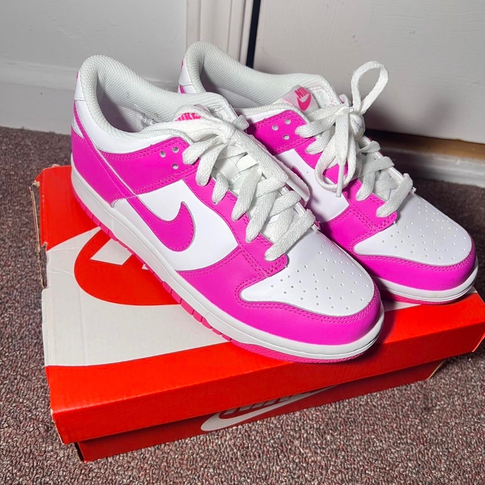Laser Fuchsia pink nike dunks